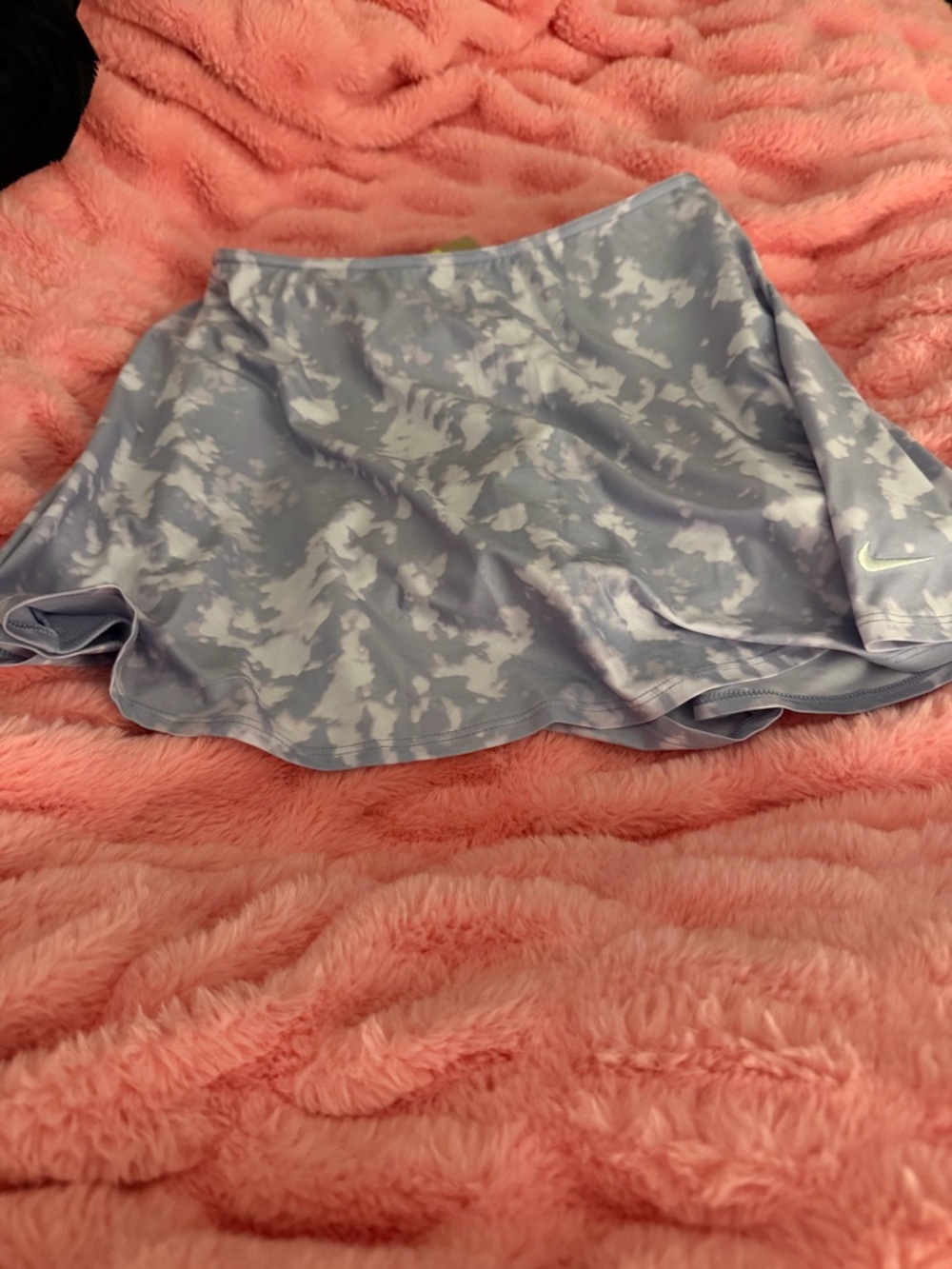 Nike Women's Light Blue & White Tie-Dye Skater Skirt
